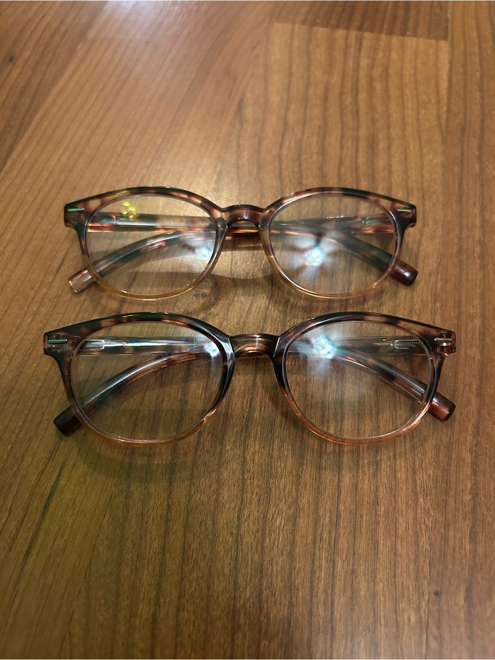 2 Pairs, Tortoiseshell Reading glasses for small head/petite face, +0.75